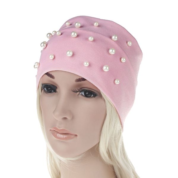 

women artificial pearl headband handmade keep warm springy hairband for running gym exercise pink accessories, Yellow;black