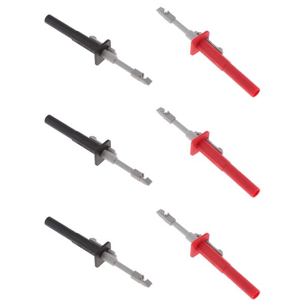 

6 pieces test clip set insulation piercing alligator probes for car circuit detection