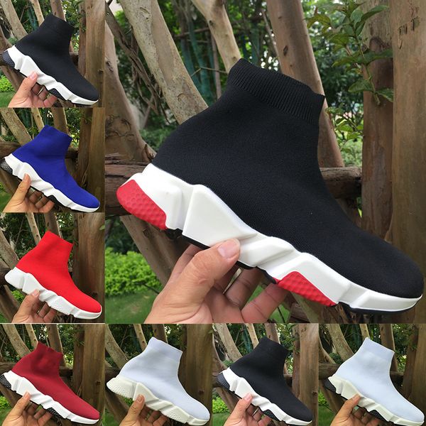 

2019 speed trainer fashion luxury designer men shoes black red sock shoes royal red grey white men women outdoor designer sneakers