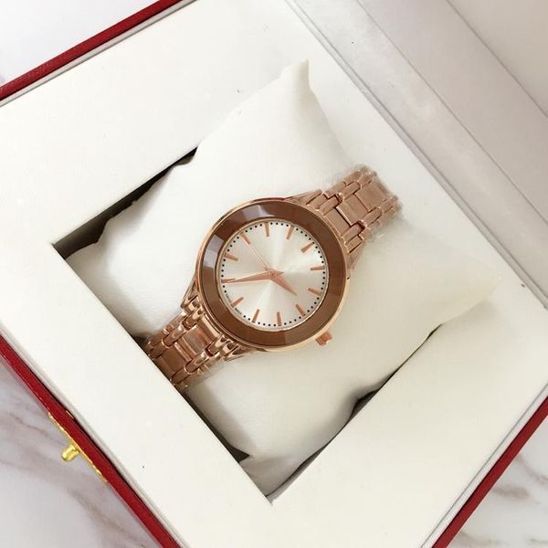 

2020 popular luxury steel women watches classic quartz japan movement dress watch bracelet special style lady brand watch quartz, Slivery;brown