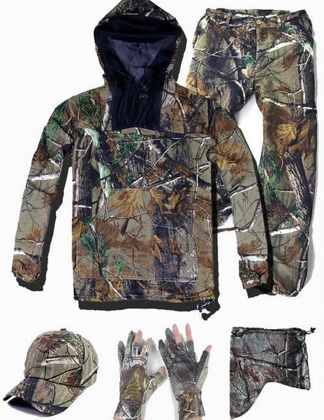 

anti-mosquito fishing suit summer dead leaves pine branch bionic camouflage hunting camouflage ghillie suit, Camo