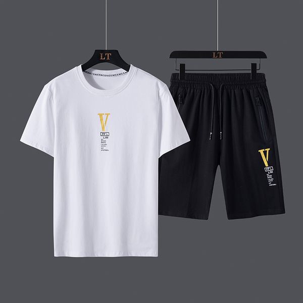 

футболка с коротким рукавом мужская add plus xl размер спортивный костюм лето плюс человек повседневная половина рукава мужские свободные шо, Gray