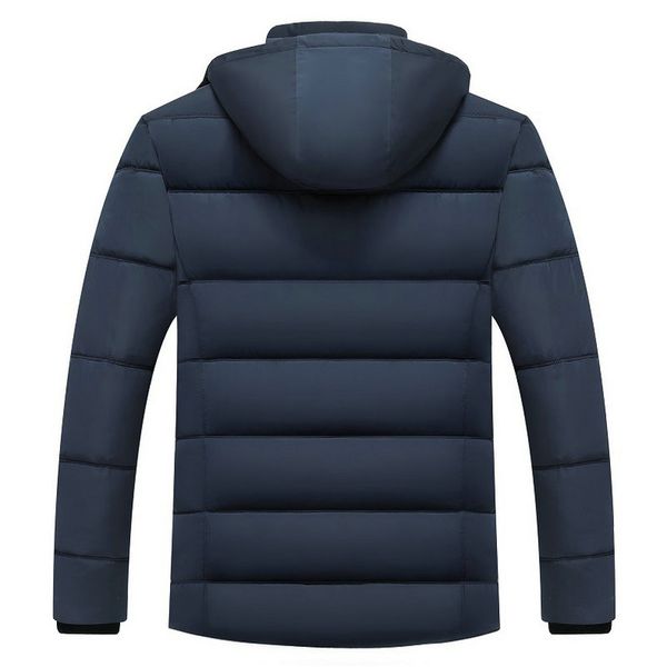 

drop shipping winter jacket men -20 degree thicken warm parkas hooded coat fleece man's jackets outwear jaqueta masculina lbz31, Black