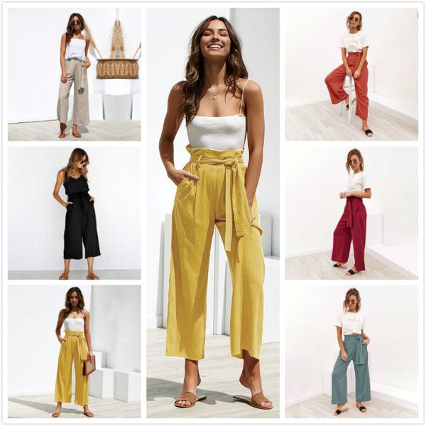 

womens designer pants four-color strap spring summer casual trousers fashion solid color pants womens clothing s-xl new arrival, Black;white