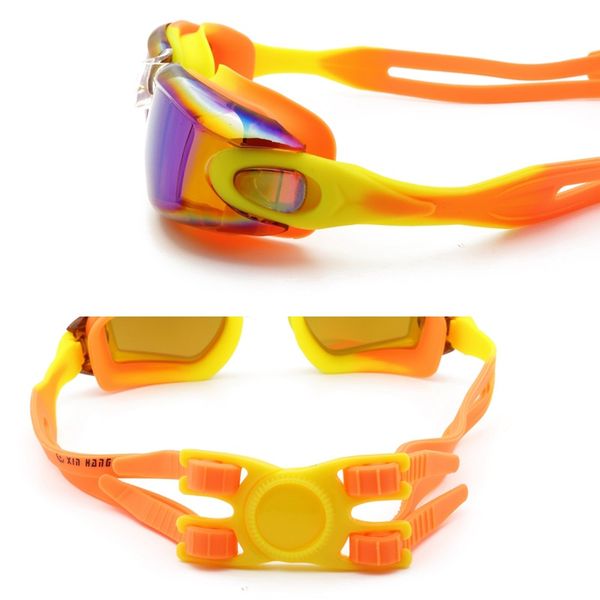 

swim eyewear children adolescent goggles waterproof anti-fog hd colorful plating swimming glasses adjustable glasses