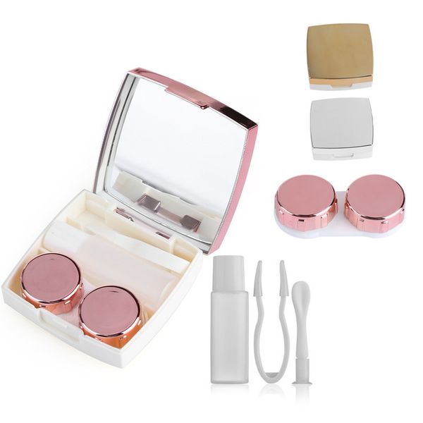 

коробка для объектива мода портативный путешествия контактные линзы хранения зеркало контейнеры держатель многоцелевой контейнер для ресниц