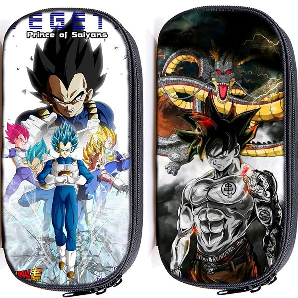 

anime pencil case for teenage girls boys goku vegeta storage bags cosmetic bag kids school supplies makeup bags