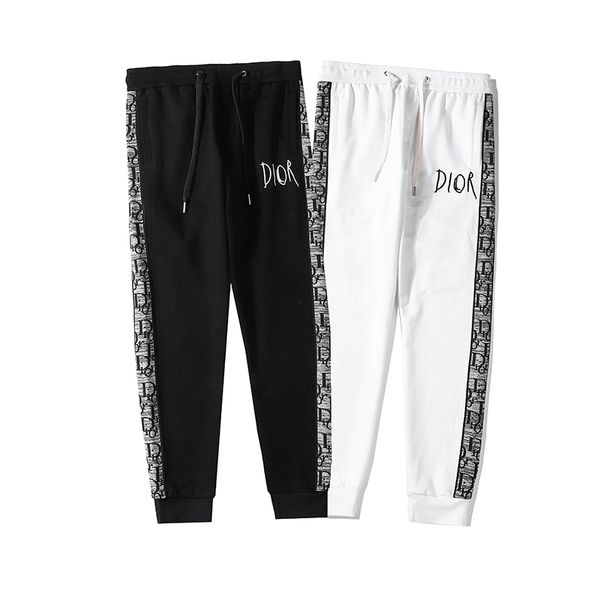 

горячий продавец mens женщин brandpants designerpants моды эластичный пояс сыпучие jogger длинные брюки письмо полнометражное брюки качество, Black