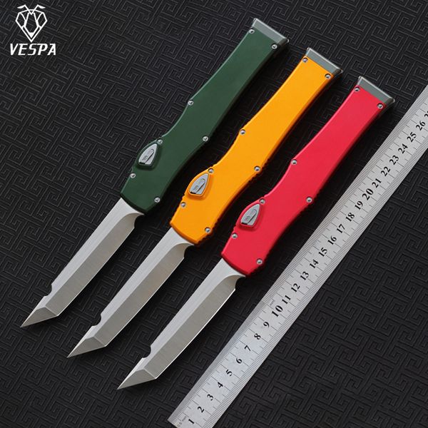 

High quality VESPA Version folding Knife Blade:M390(Satin) Handle:Aluminum+TC4,Outdoor camping survival knives EDC tools