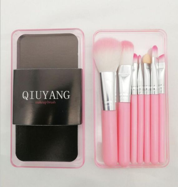

7pcs/set makeup brushes pink mini lovely makeup tools powder brush lip bush dhl ing