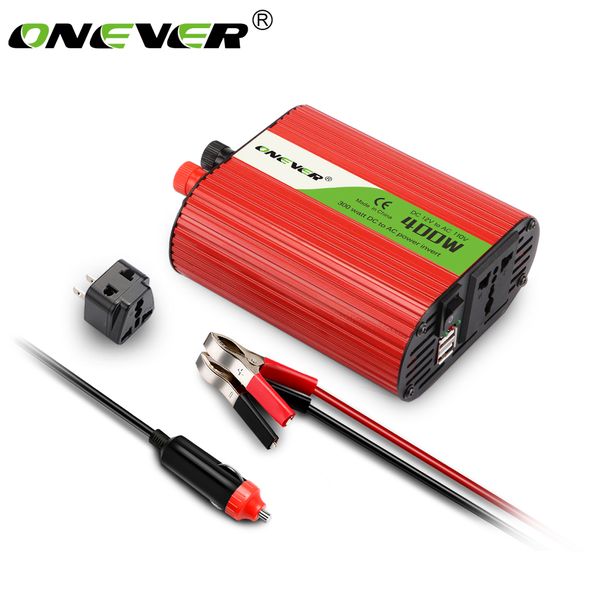 

dc 12v to ac 110v 400w car power inverter converter modified sine wave power with 3.1a dual usb 5v output built-in external fuse
