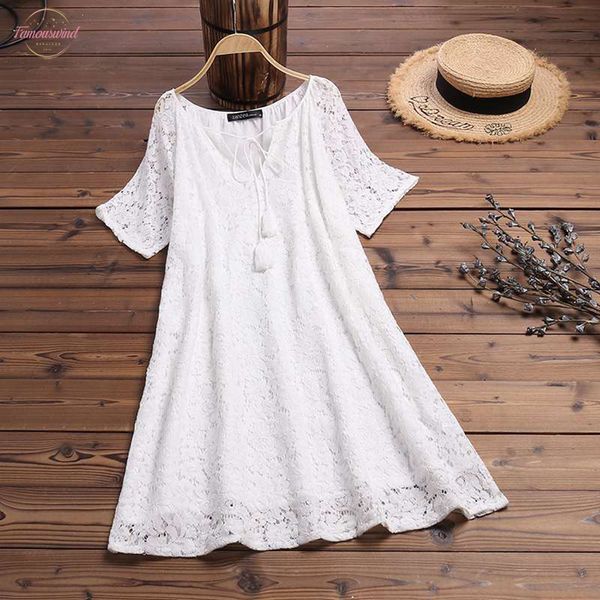 

women shirt dress 2020 summer party sundress solid v neck short sleeve lace crochet hollow ball gown short vestido female robe, Black;gray