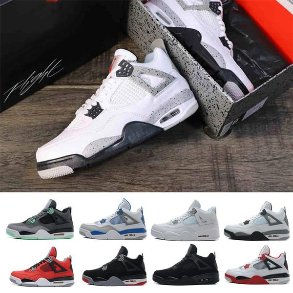 

air retro jordan new 4s 4 basketball shoes bred tattoo black cat cool grey sneakers men houstonoilers designer sports shoes