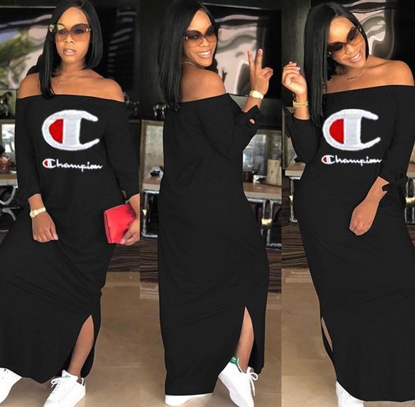 

Champion women ca ual dre e ale tyli h ummer dre off houlder heath column cap leeve floor length print plit plu ize