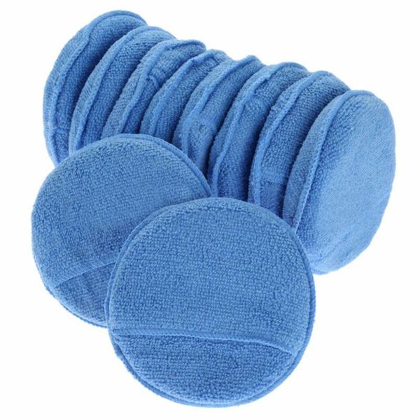 

синий губка колодки 10шт пена аппликатор ткань для очистки microfiber убывающая