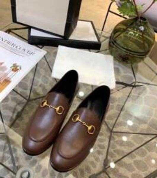 

designer mules princetown flat soled casual shoes authentic cowhide metal buckle ladies shoes leather men women trample luxury lazy, Black