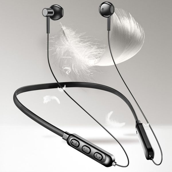 

a10 magnet sport bluetooth headphones neck-mounted wired waterproof stereo earphones earbuds bass headset for smartphones with retail box