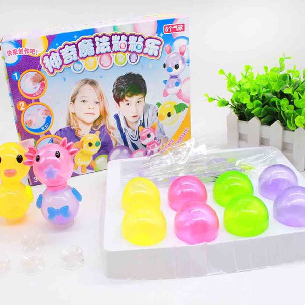

innovative handmade sticky ball diy toys for kids chid children no need to inflate bobo sticky magic toy