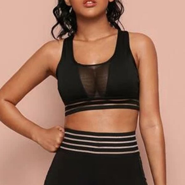 

professional women's sports bra solid color without underwire bra wild seamless yoga athletic running fitness sports, White;black