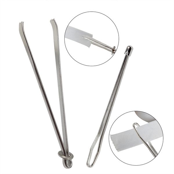 

2pcs stainless steel cited clips elastic belt wearing rope weaving tool bag wrap rope wearing sewing accessories other hand tools