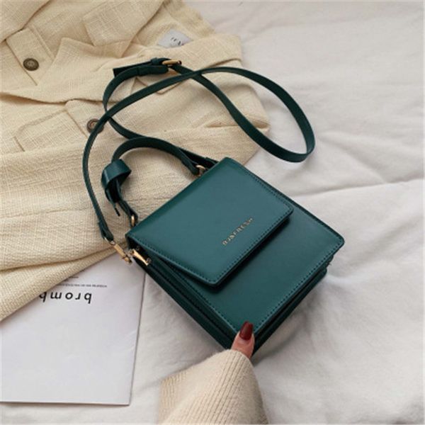 

retro solid color pu leather crossbody bags for women 2020 fall fashion letter shoulder messenger bag lady purses and handbags