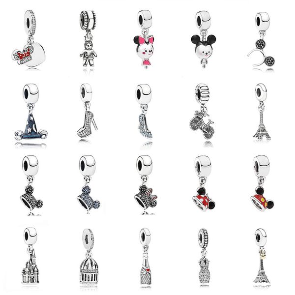 

pandora 925 prata esterlina silvertail paris bicicleta chapéu prata charme jóias pingente original moda presente feminino