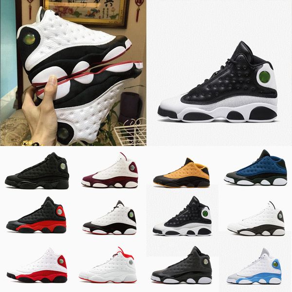 

13s classic 13 bred flints basketball shoes olive hof dmp black cat he got game hyper royal barons men women michael sports sneakers