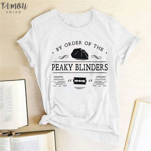 

women letter printed tshirt by order of the peaky blinders t shirt short sleeve crewneck tee print shirt camiseta mujer fashion, White