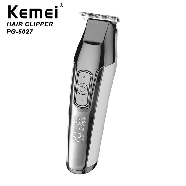 

kemei парикмахер машинка для стрижки волос профессиональный жк-дисплей 0mm напролом бороды триммер волос для мужчин cutter electric стрижка