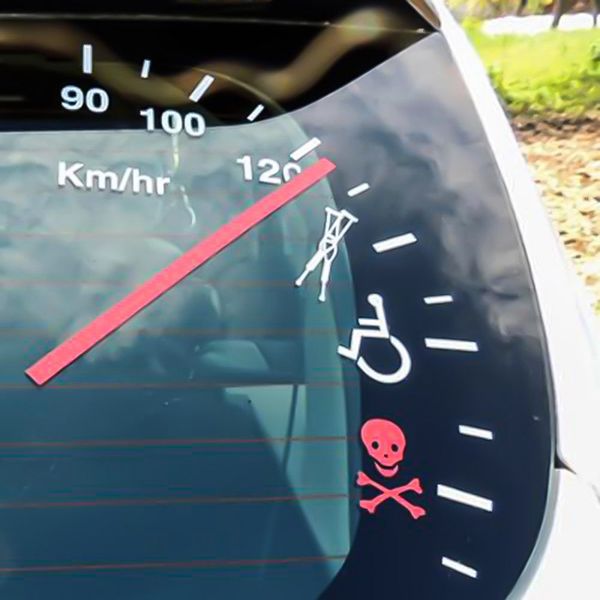 Speedometer Speeding Safe Warning Funny Cluster Car Decal Vinyl Sticker Bumper