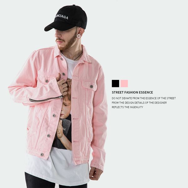 

2018 europe and america popular brand spring and autumn new style men's wear high street washing water zipper men's jacket coat, Black;brown