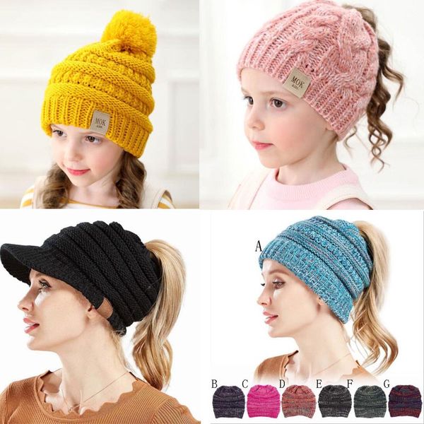 

ins multi-color родители дети шапка семья совпадение шапка kidscourful шапка вязаные cc модные beanie зима по размерным коренастому черепу c, Yellow