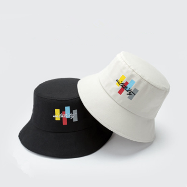 

siloqin 2020 male female wide eaves korean version trend ins literature art letter embroidery student fisherman's hat shade cap, Blue;gray