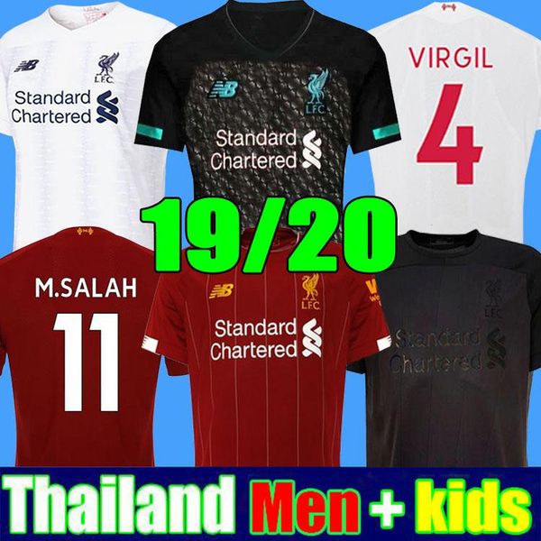 

2019 2020 new mohamed alah blackout occer jer ey 6 trophy 2019 mane top virgil football hirt cami eta firmino kit ali on black maillot