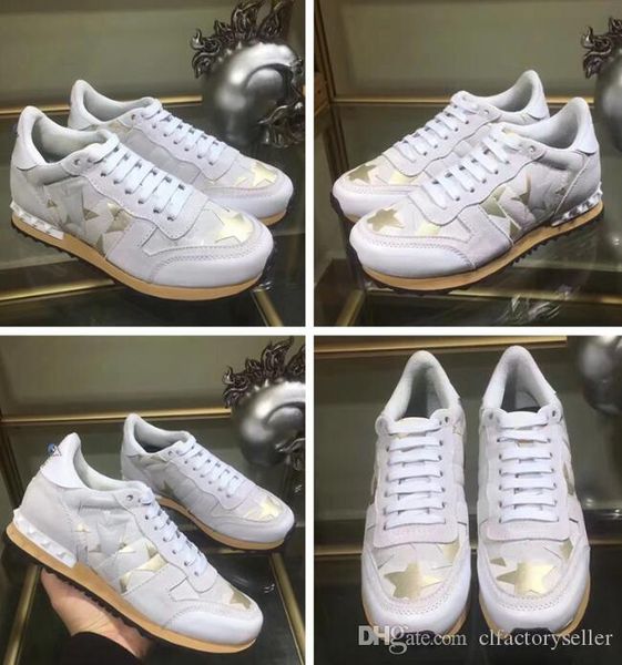 

с коробкой] мода stud камуфляж кроссовки обувь обувь мужчины, женщины квартиры роскошная rockrunner тренеров повседневная обувь класса люкс, Black