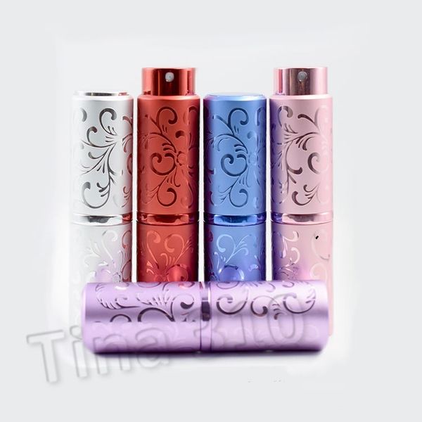 

new 15ml pattern perfume bottle mini aluminum empty perfume spray glass scent bottles essential oils travel glass bottle home accentst2i5500