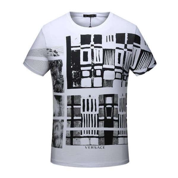 

2018 mens t shirts for men printed t-shirt fashion breathable black male slim sport 16873, White;black
