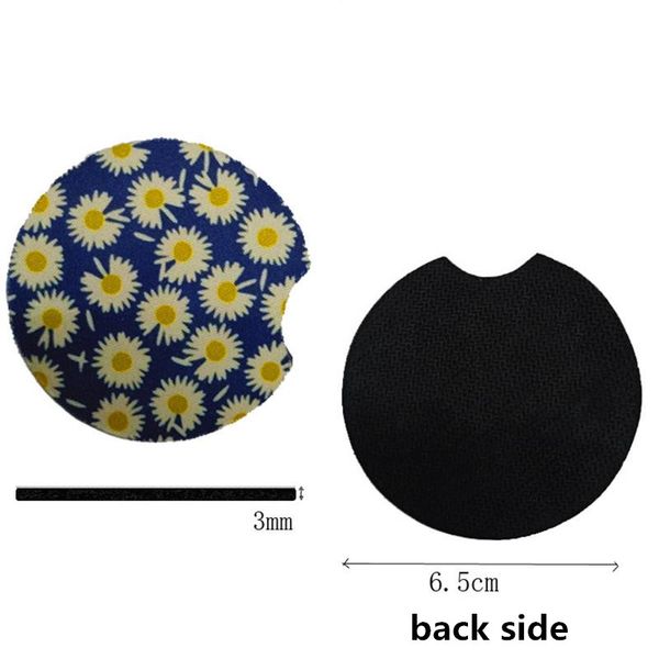 

sublimation blank neoprene car cup mat mug coaster soft round non-slip coaster for home decor accessories