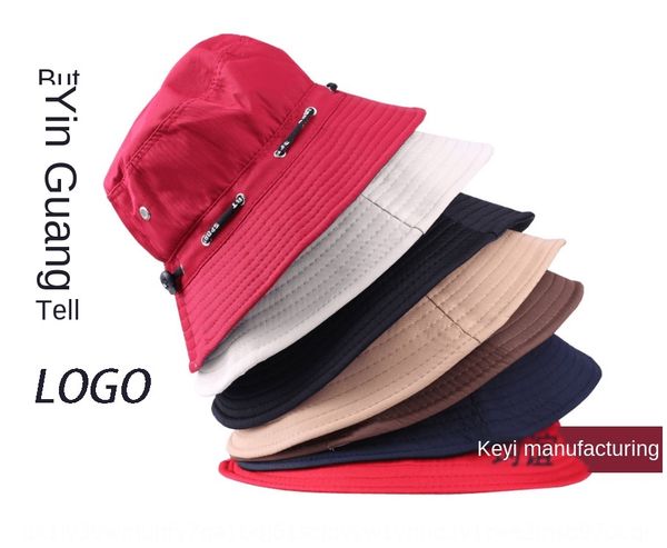 

middle-aged bucket bucket basin fisherman and elderly men and women fisherman basin autumn cloth sun hat foldable summer hat, Blue;gray