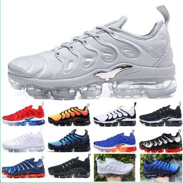 

new 2019 mens shoe sneakers tn plus breathable air cusion running shoes new arrival color us5.5-11 eur36-45, Black