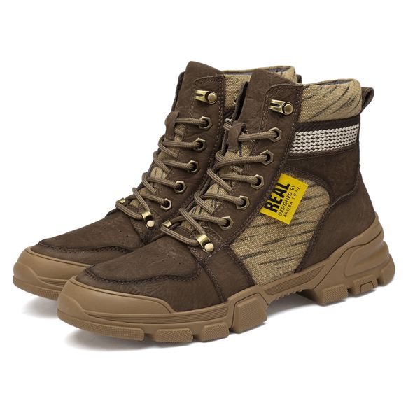 

new fashion outdoor single shoes, cotton shoes, tooling boots men shoes boots men, Black