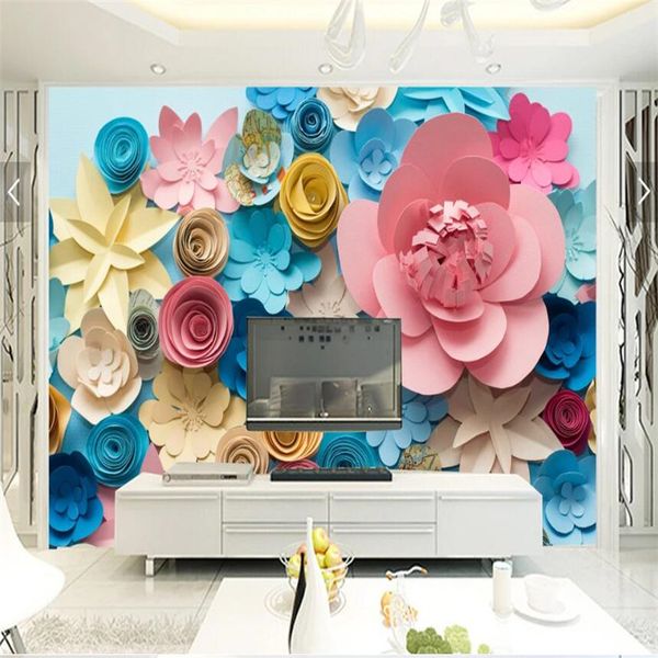 

large 3d wallpaper mural custom hd 3d rose flower background wallpaper mural