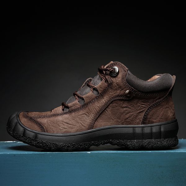 

men hiking shoes tactical boots men leather shoes outdoor sport trekking non-slip mountain climbing