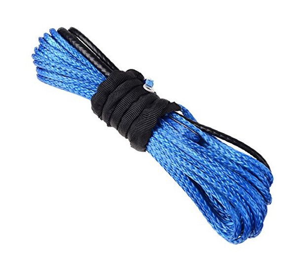 

1/2" x 100' blue synthetic winch line cable rope 25000+ lbs with sheath (atv utv 4x4 4wd offroad