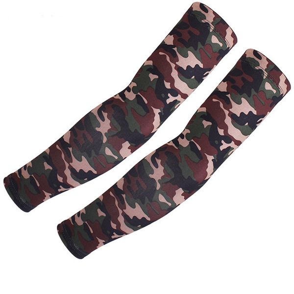 

2pcs cooling arm sleeves cover uv sun protection basketball sports camouflage, Blue;gray