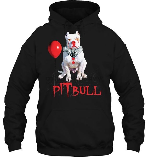 

men hoodie pitbull pennywise women streetwear, Black