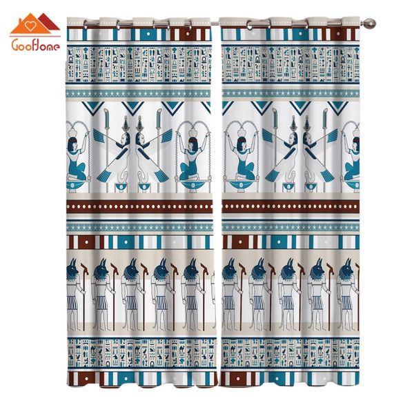 

hieroglyphic carvings ancient egyptian temple window curtains living room outdoor fabric drapes curtain home decor