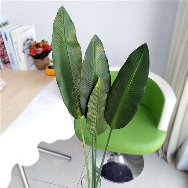 

decorative flowers & wreaths 105cm artificial banana leaf plastic tropical plant palm tree flower arrangement art material for home wedding
