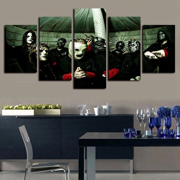 

5 panels day of the dead face painting artworks canvas wall art for home decor abstract poster canvas hd print oil painting