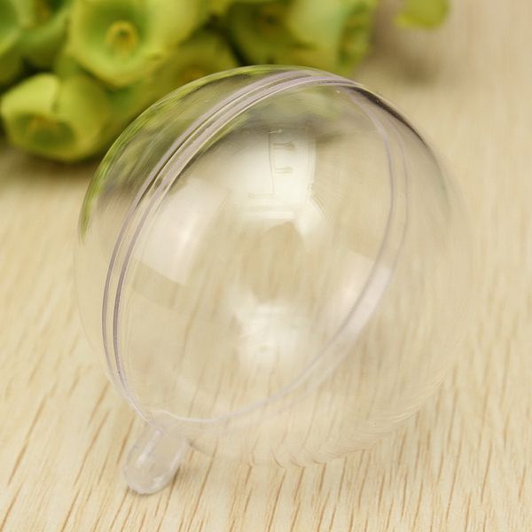 

40pcs 4/5/6/9cm transparent christmas clear plastic acrylic fillable ball gift sandy christmas tree ornanment decorations